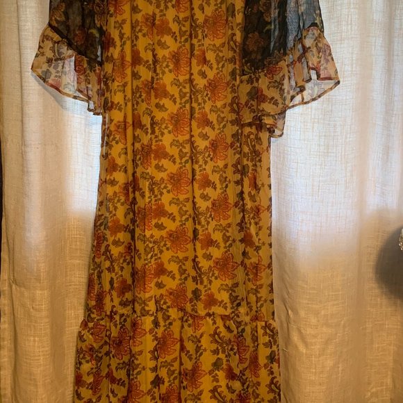 Anthropologie dress MAIZE/PAIL Size L - Picture 2 of 6